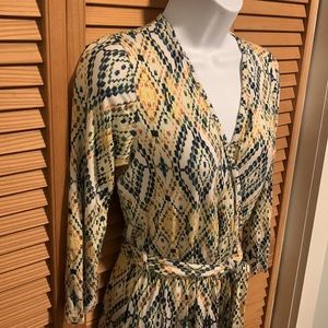 Market and Spruce long sleeve wrap dress
